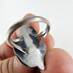 ME Chavez Turquoise Sterling Silver Ring Size 8 Navajo Native Old Pawn