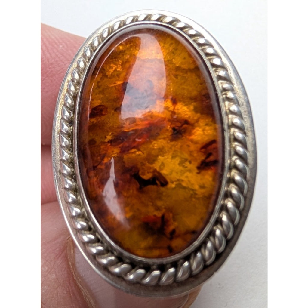 Jay King Baltic Amber Sterling Silver 925 Ring Size 5 3/4