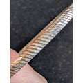 Vintage Diamond Cut Patterned Sterling Silver 925 Textured Bangle 2 1/2"