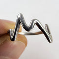 Abstract Mountain Ring Size 5 3/4 Sterling Silver 925 Vintage