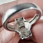 Art Deco Revival Sterling Silver 925 Cocktail Ring Size 7