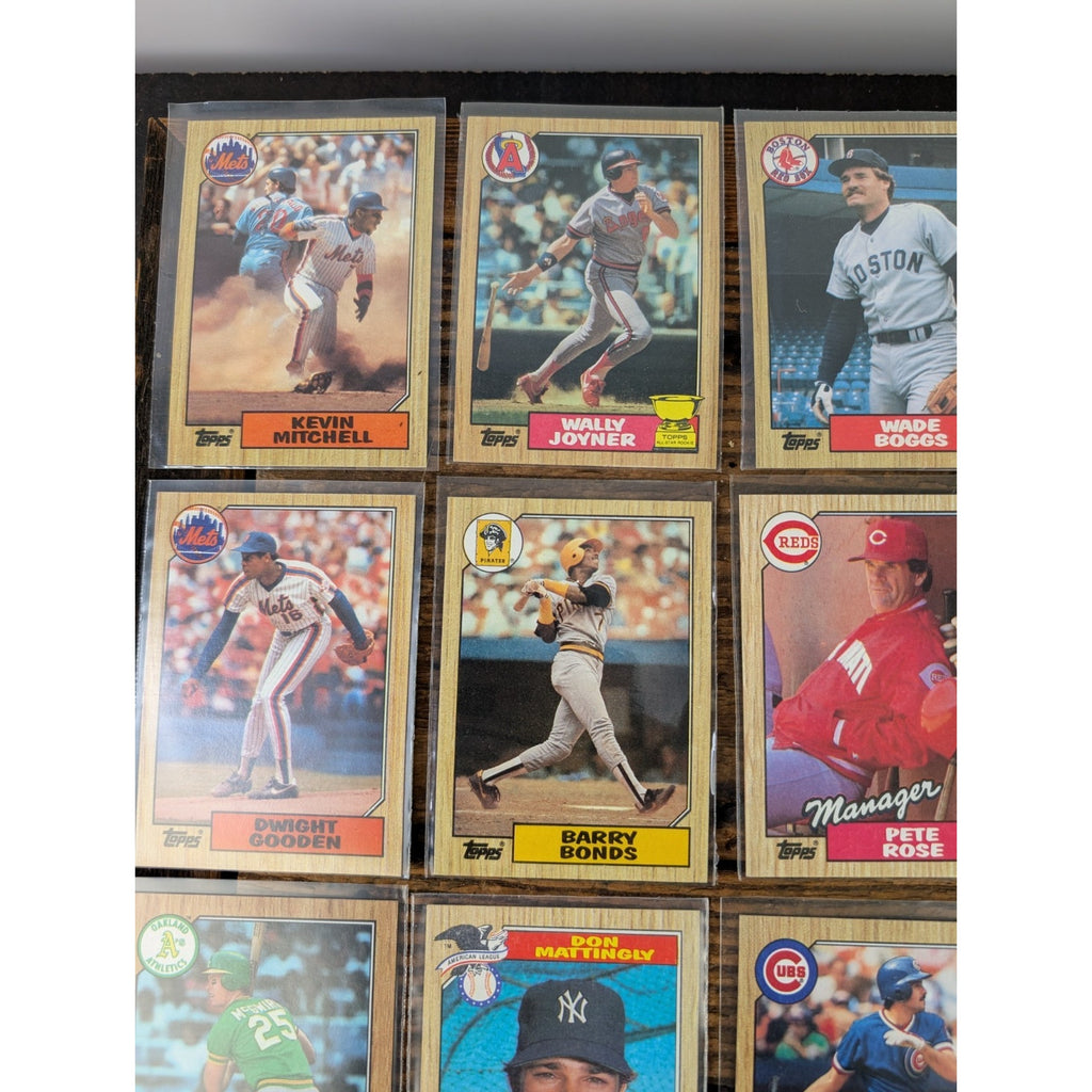 1987 Topps Baseball Woodgrain Border All Stars 20 Card Set NM to M