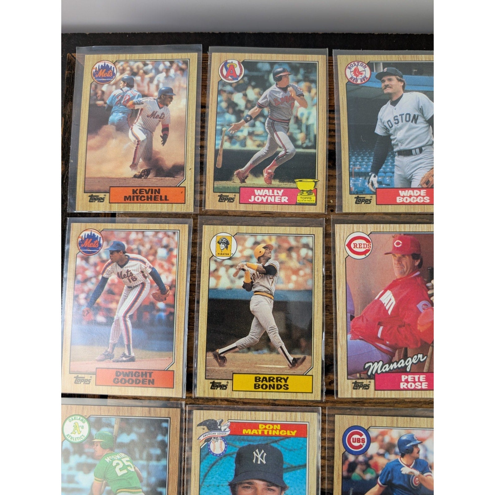 1987 Topps Baseball Woodgrain Border All Stars 20 Card Set NM to M