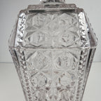 Purple Depression Pressed Glass Lidded Cookie Jar 8 1/2" Tall Vintage