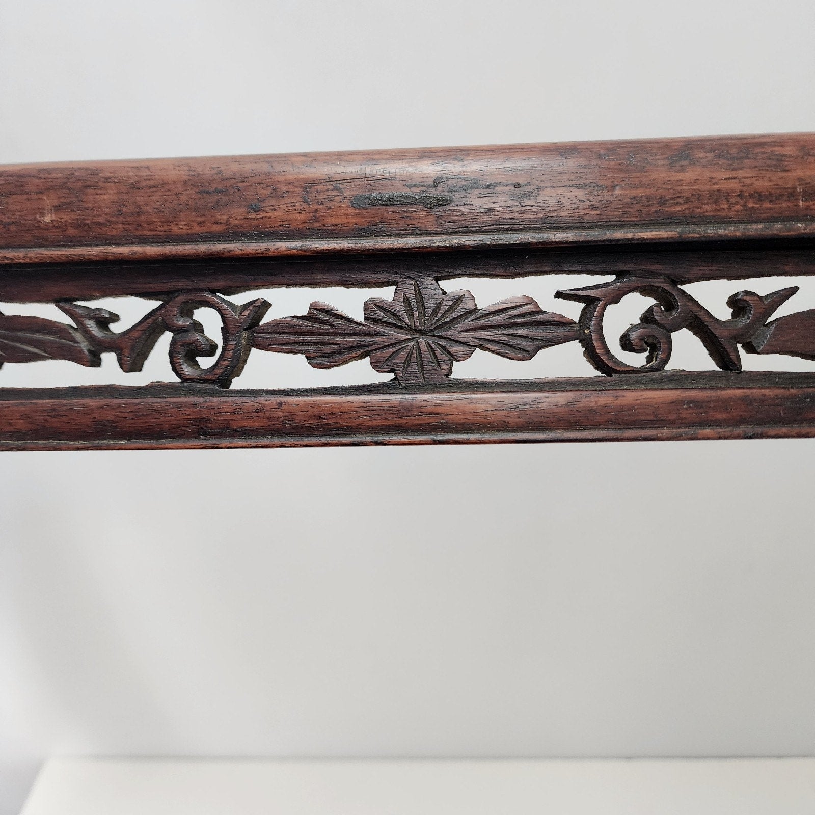 19th C Qing Chinese Painting Frame Hongmu Red Hardwood Openwork Screen Panel
