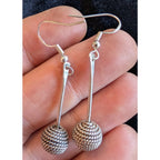 Vintage Taxco Mexico Textured Ball Sterling Silver 925 Earrings & Ring Set