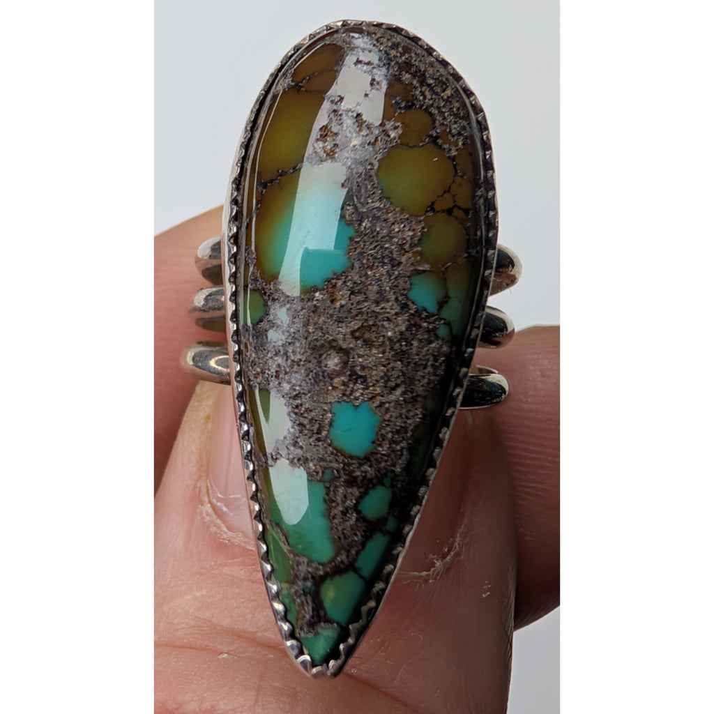 Royston Turquoise Sterling Silver 925 Native Ring Size 7 by Ruben Castillo