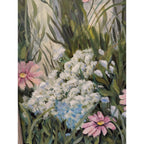 Anita Eaton (1931-2022) - "White Fence" Painting - Large Acrylic on Panel