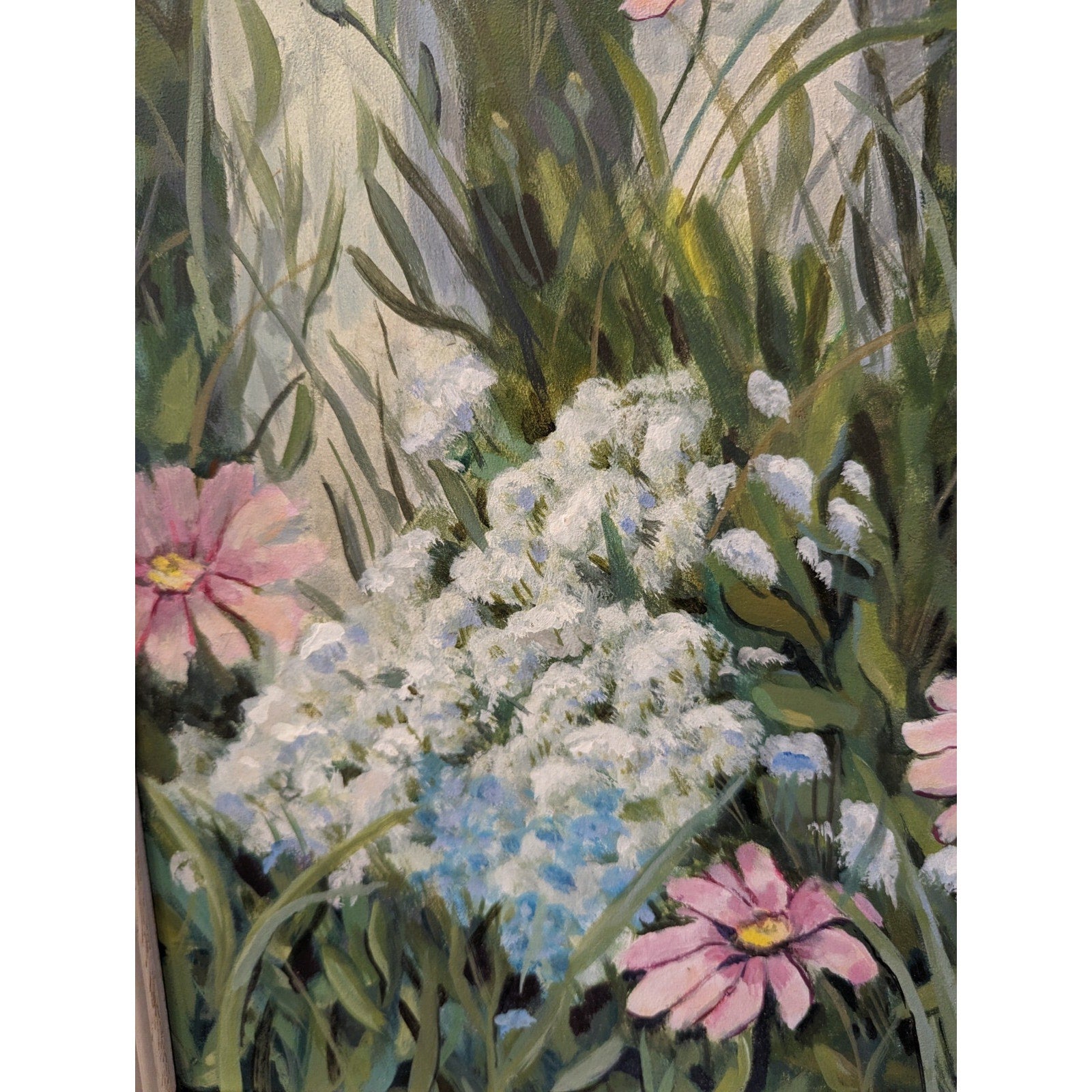 Anita Eaton (1931-2022) - "White Fence" Painting - Large Acrylic on Panel