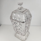 Purple Depression Pressed Glass Lidded Cookie Jar 8 1/2" Tall Vintage