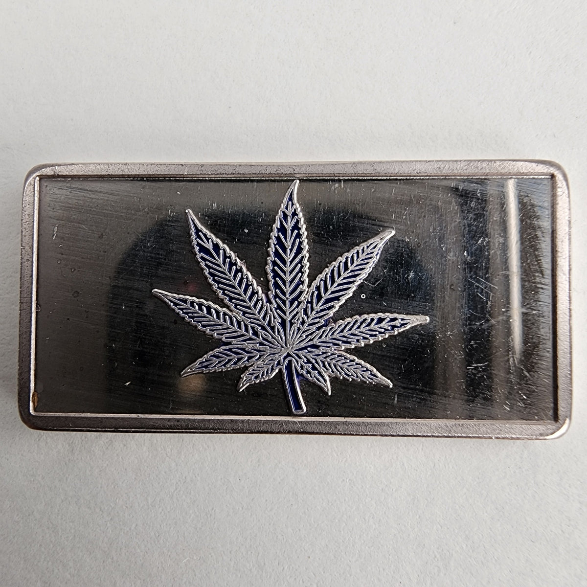 Vintage 1/4 Troy Ounce .999 Fine Silver Bar Legalize It Leaf Bullion