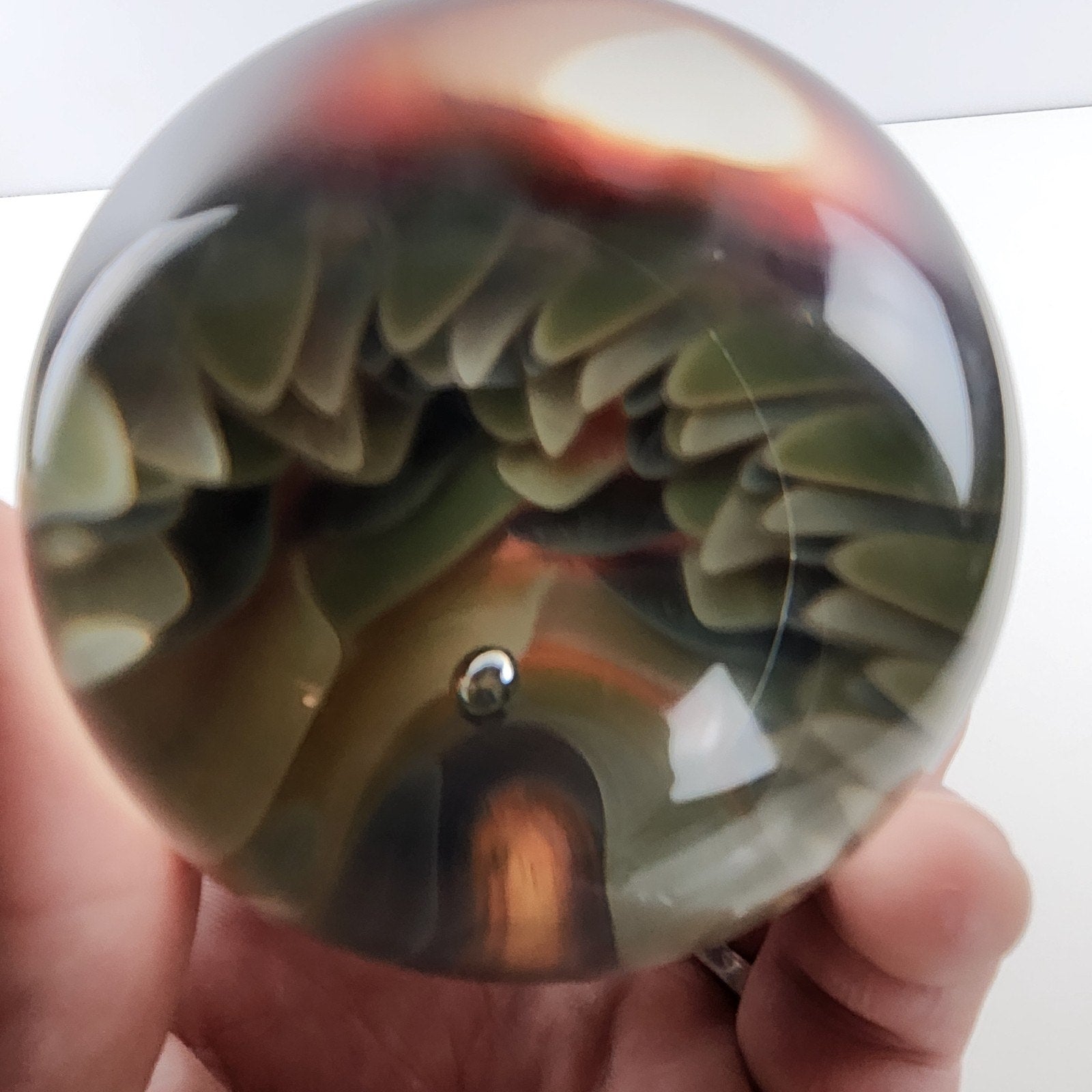 75mm Giant Air Trap Implosion Glass Marble Handmade Borosilicate