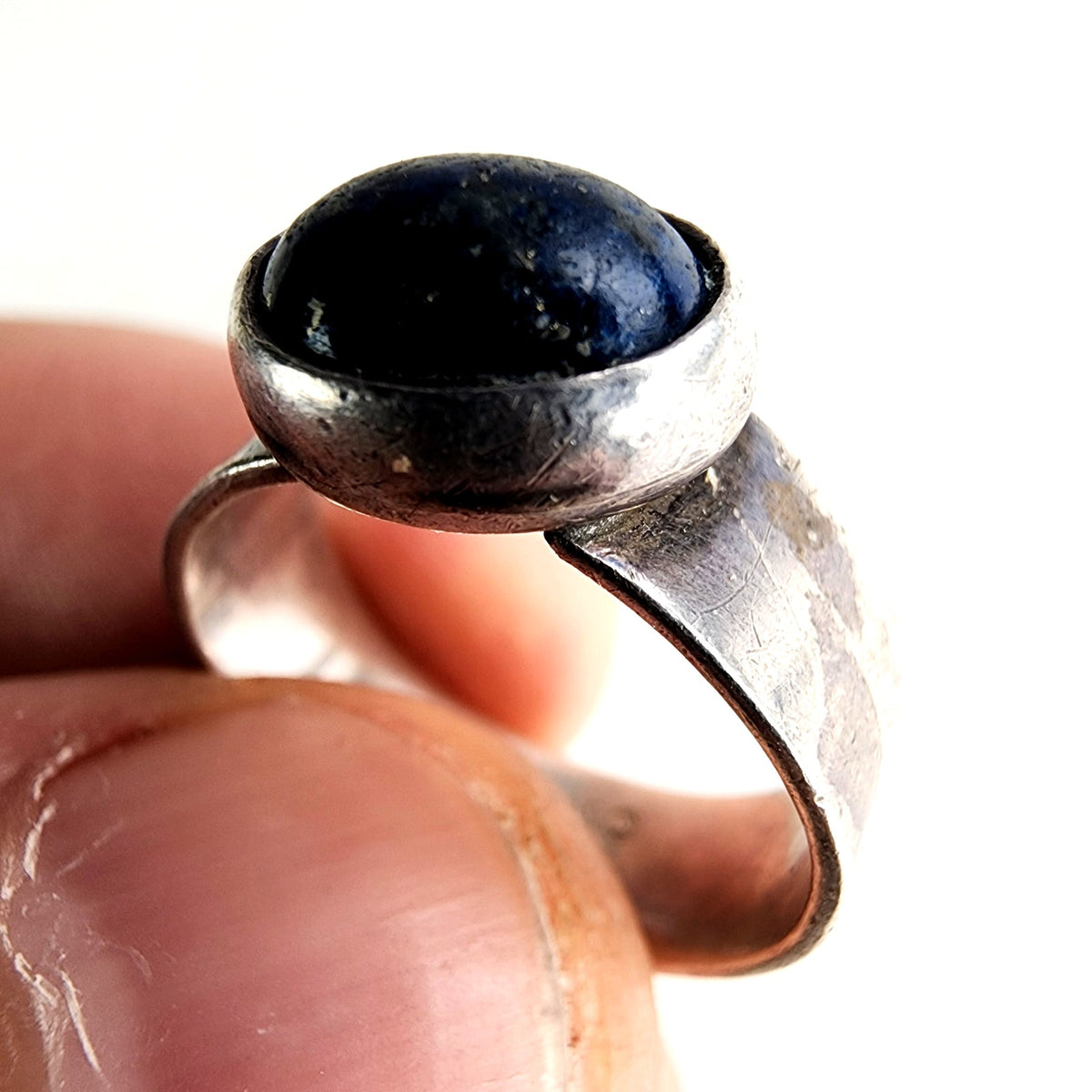Native Lapis Ring Size 7 1/4 in Sterling Silver 925 Vintage