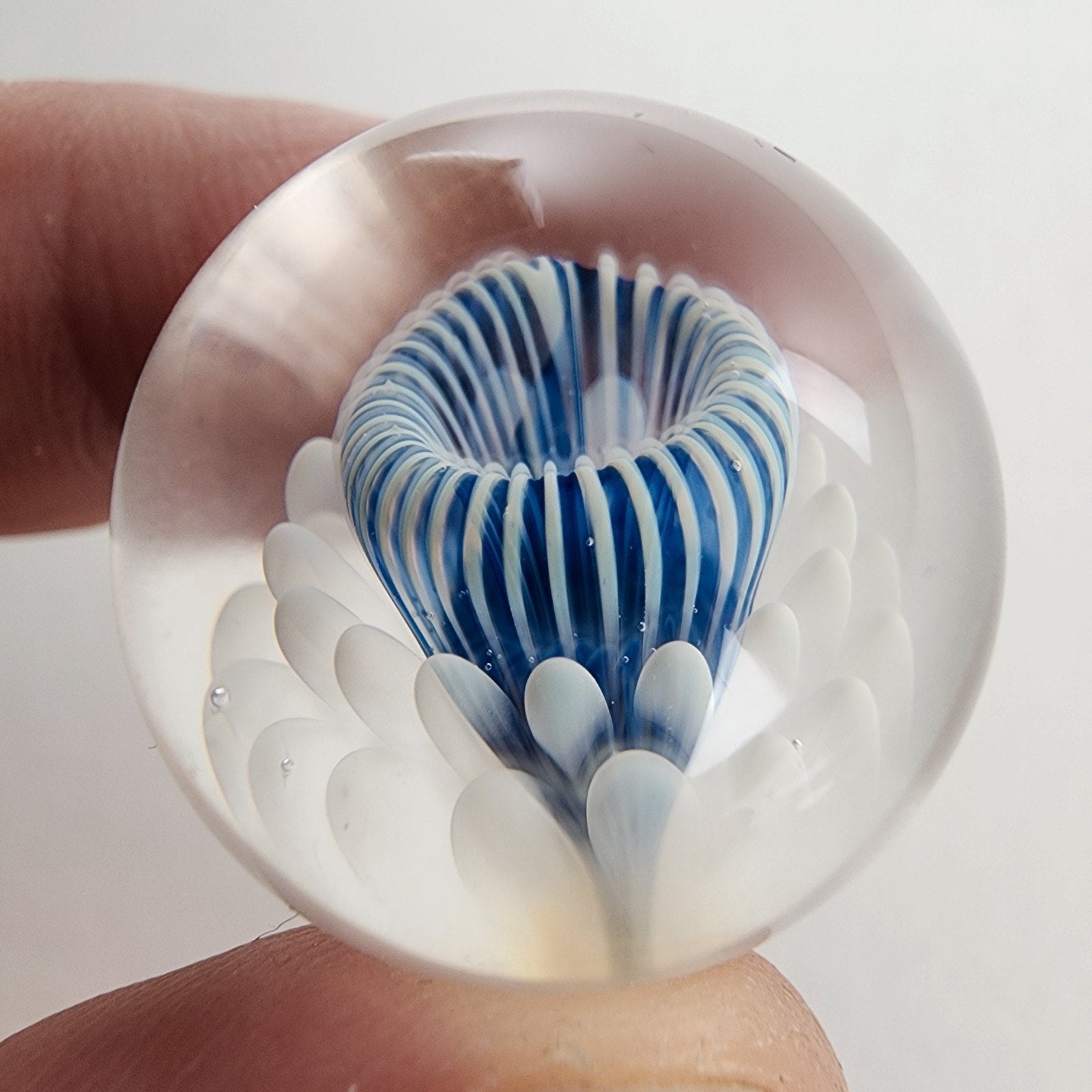 25mm Flower Implosion Marble 2013 by NVS Glass Handmade Boro