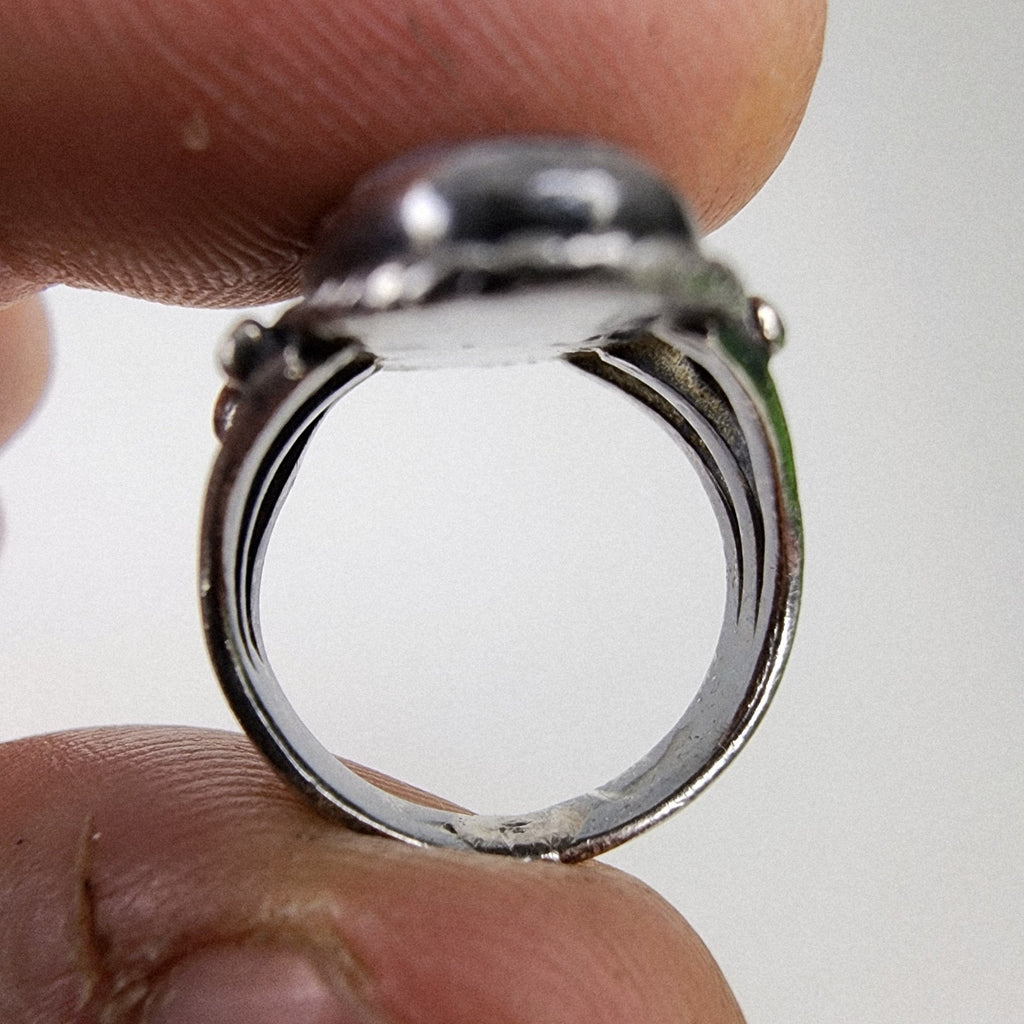 Old Pawn Plume Agate Ring Size 5 Sterling Silver 925 Vintage Native