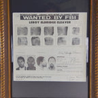 1968 FBI Wanted Poster Leroy Eldridge Cleaver Framed JE Hoover Black Panther