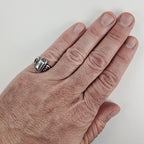 Vintage Brighton Scrolling Heart Medallion Ring Size 8 in Sterling Silver 925