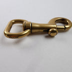 Coach Logo Brand Brass Spring Hook Keychain Fob