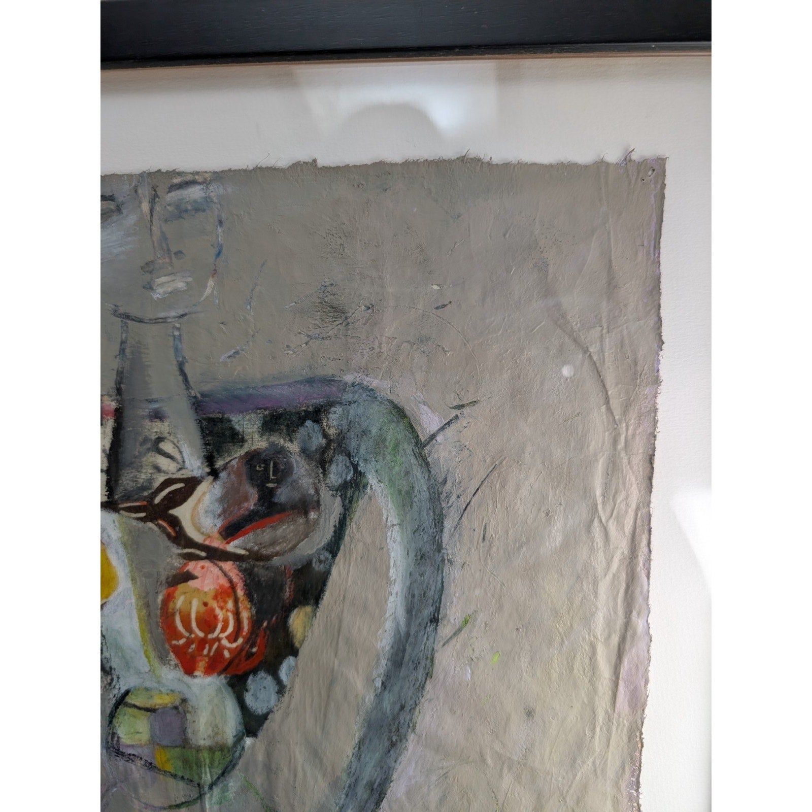A Woman's Heart Mixed Media Abstract Painting by Judy Henderson 2008