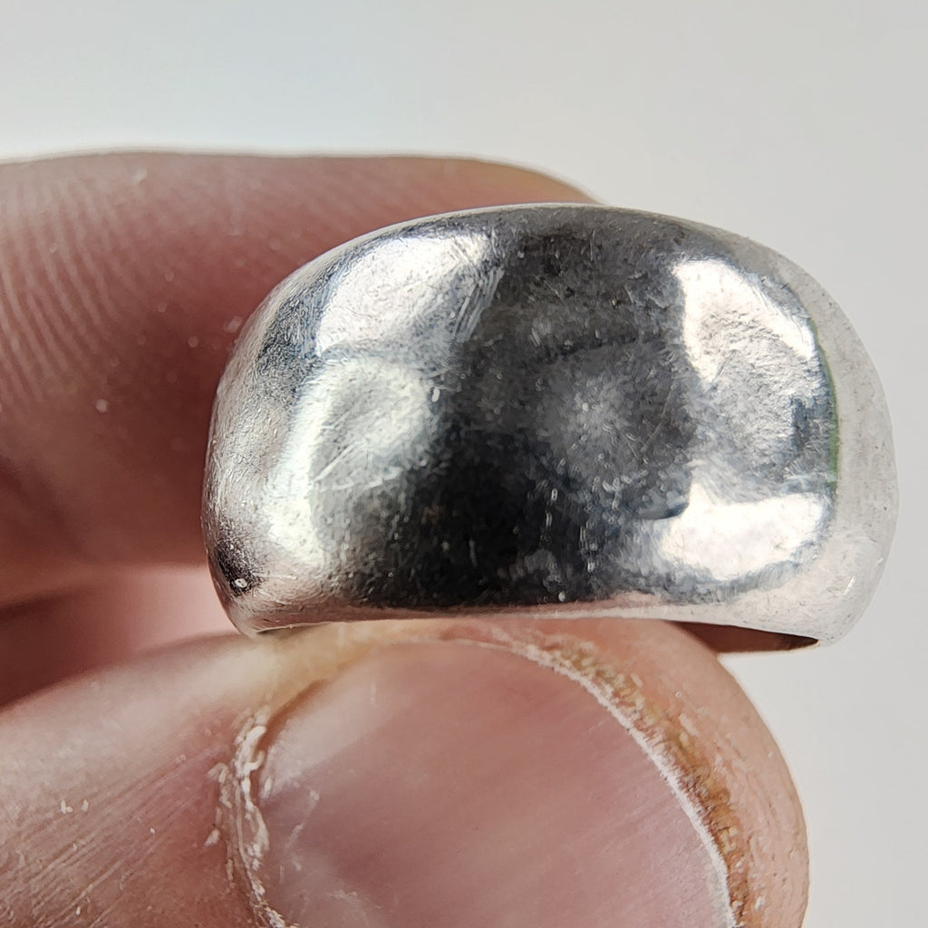 Vintage Hand Hammered Ring Size 5 1/2 in Sterling Silver 925