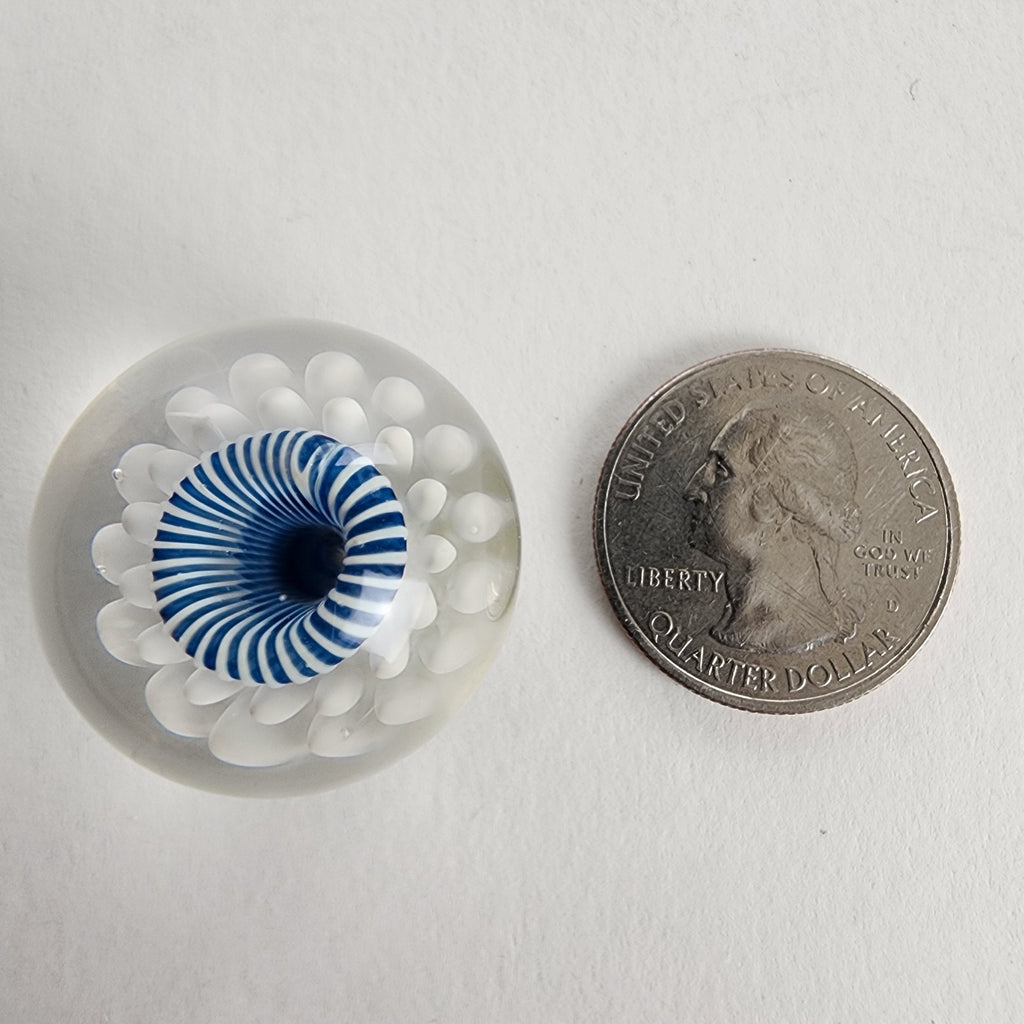 25mm Flower Implosion Marble 2013 by NVS Glass Handmade Boro