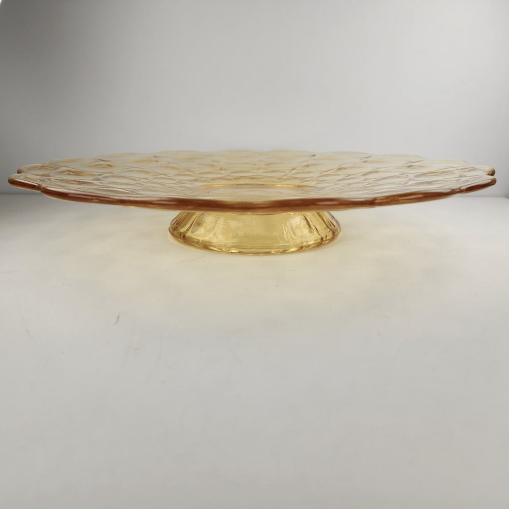 Vintage Indiana Glass Tiara Constellation Footed serving Cake Plate
