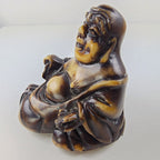 Laughing Happy Buddha Chinese Stone Carving Vintage