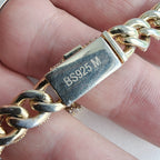 8 1/2" Cuban Crossover 8mm Bracelet in Gold Over Sterling Silver 925 Iced Out 29g