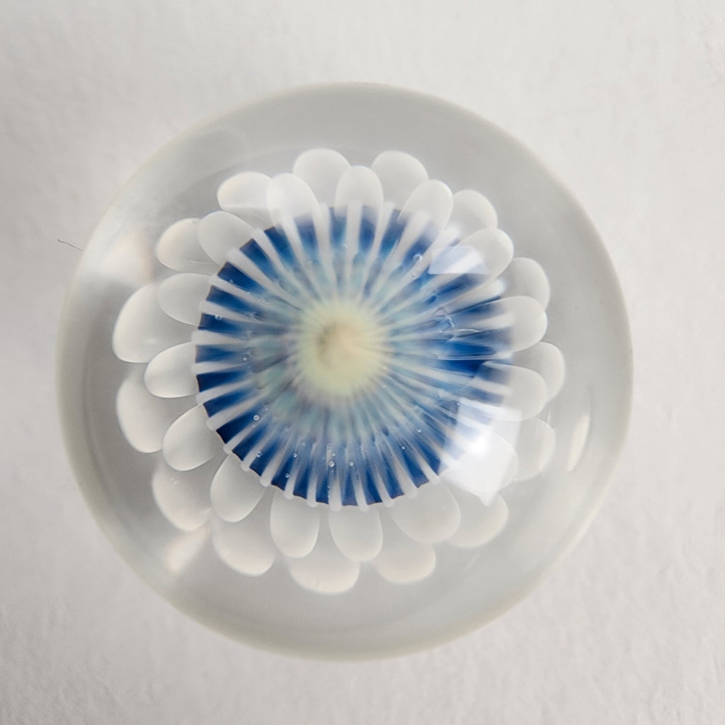 25mm Flower Implosion Marble 2013 by NVS Glass Handmade Boro