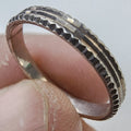 Diamond Cut Ring Sterling Silver 925 Textured Band Ring Size 7 1/4