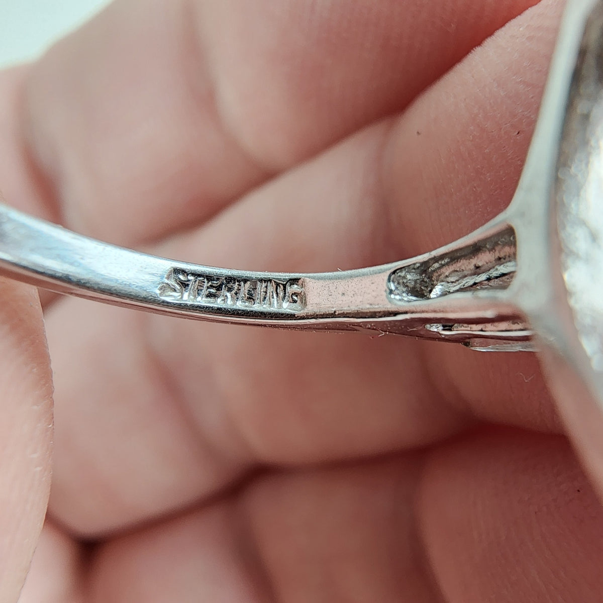 Vintage Marquis Cut CZ Cocktail Ring Size 7 in Sterling Silver 925