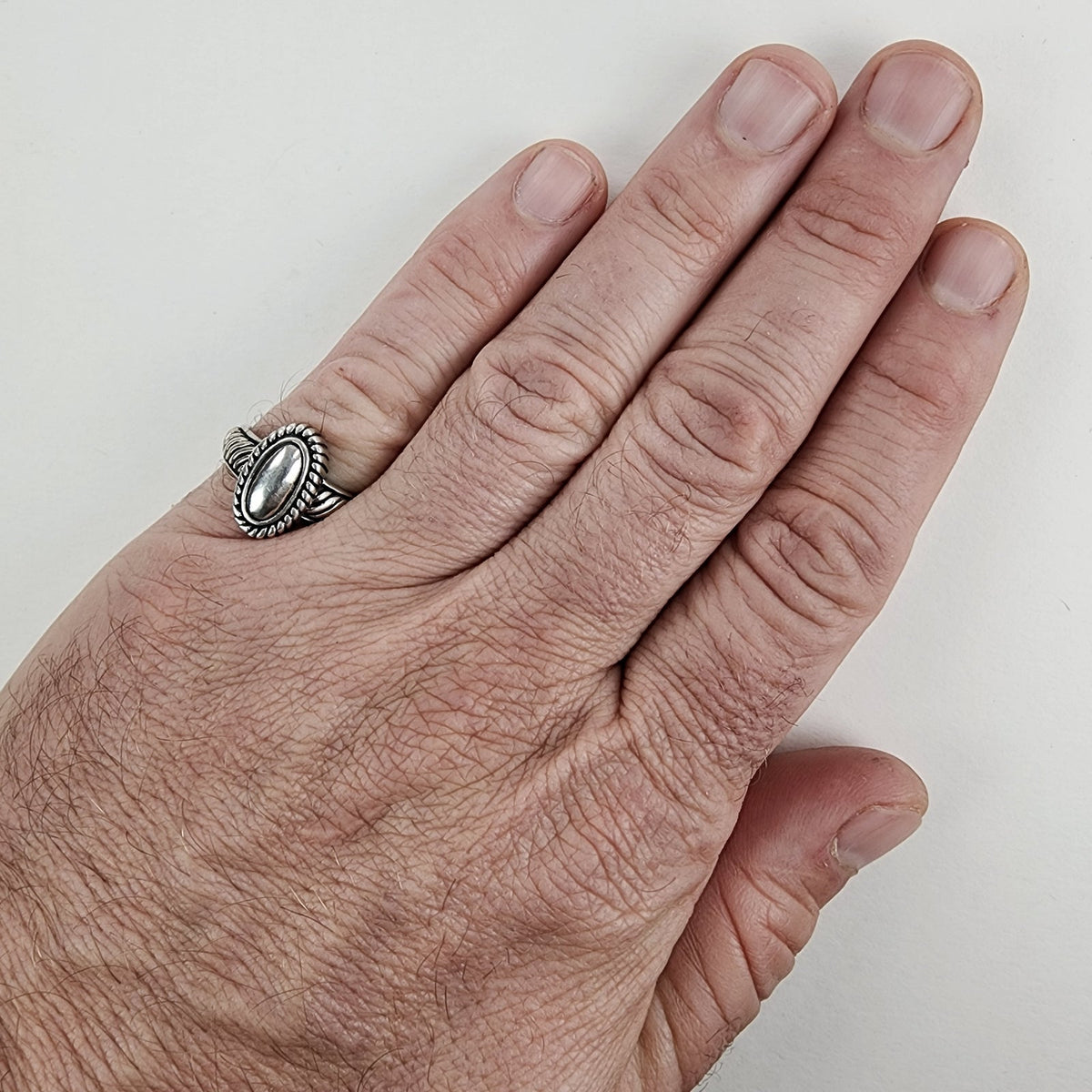 Vintage Brighton Twisted Wire Shield Ring Size 8 1/2 in Sterling Silver 925