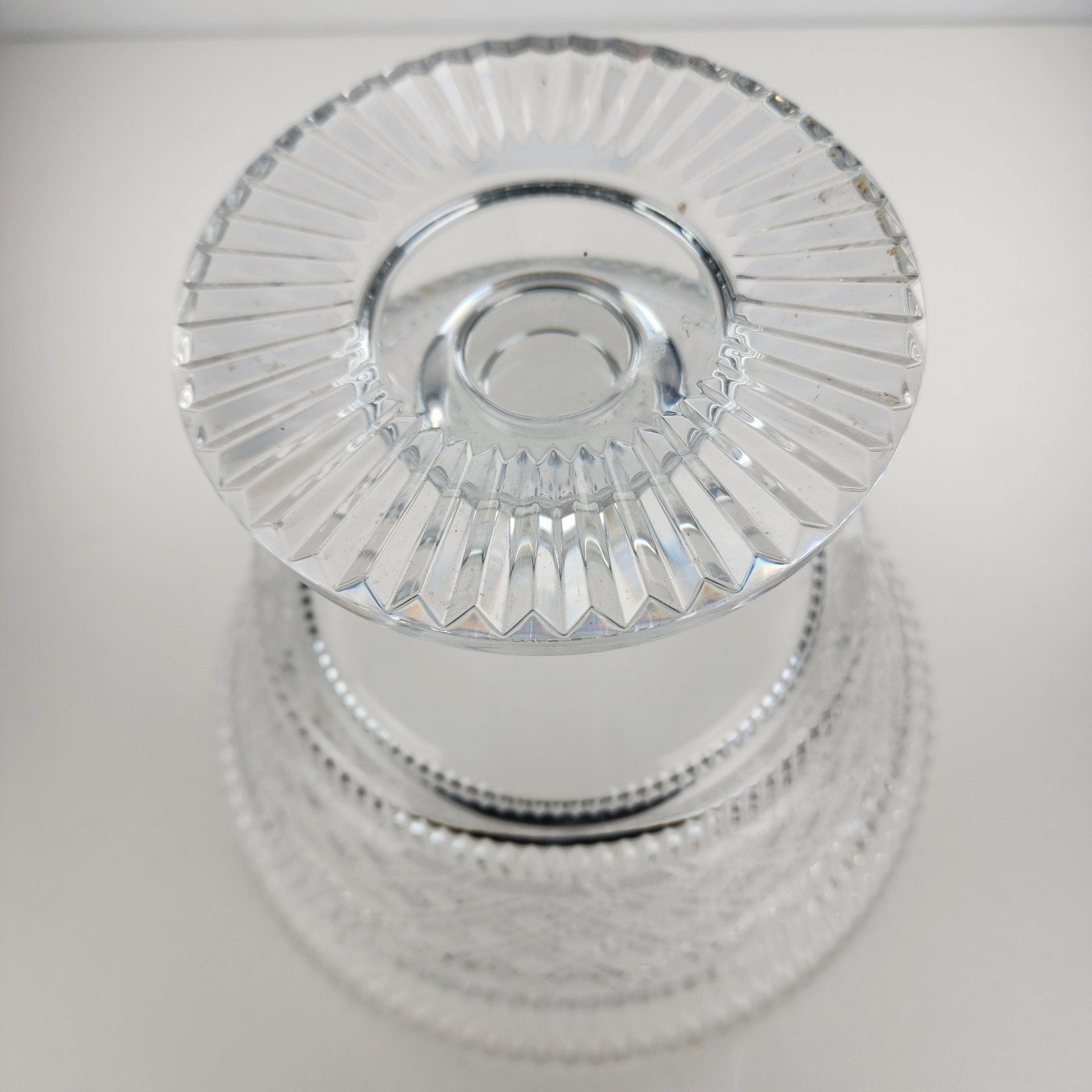 Waterford Crystal Georgian Strawberry Footed Punch Bowl 10" Vintage