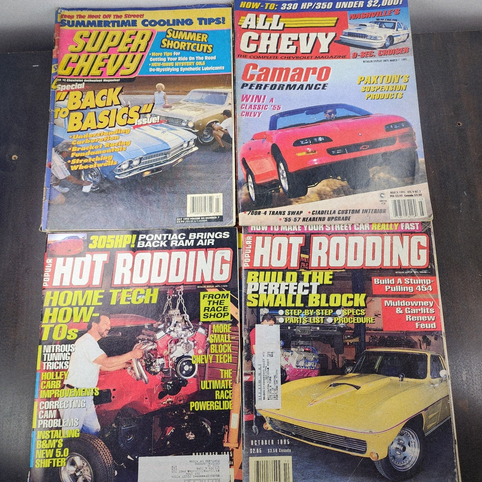 Hot Rod Muscle Car Magazine Group of 12 Vintage Super Chevy One Dozen