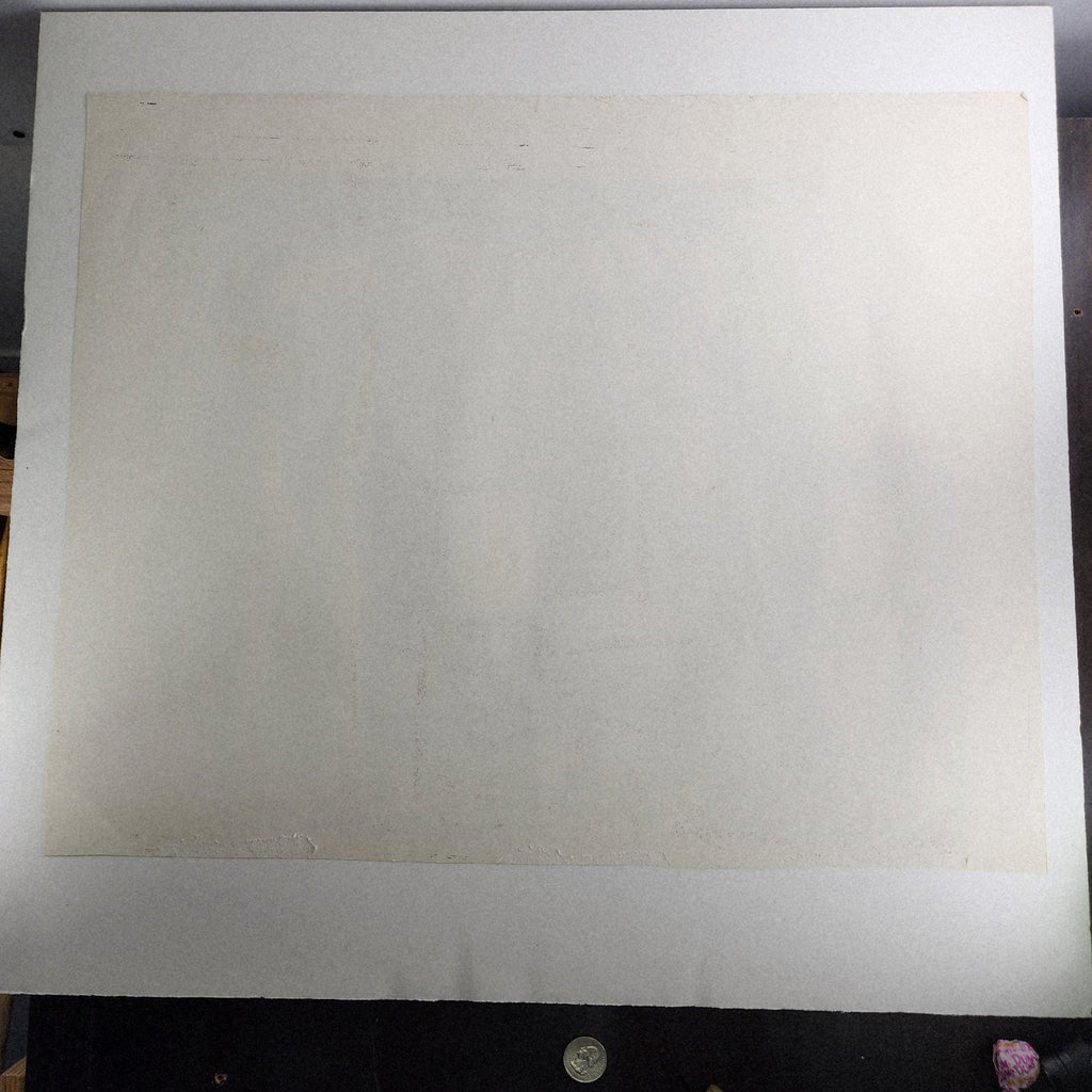 c. 1950 Jerry Opper Abstract Hourglass Stone Lithograph Black & White Unframed