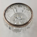 Cut Glass Salt Cellar Sterling Silver 925 Rim Marked 1914 London Antique