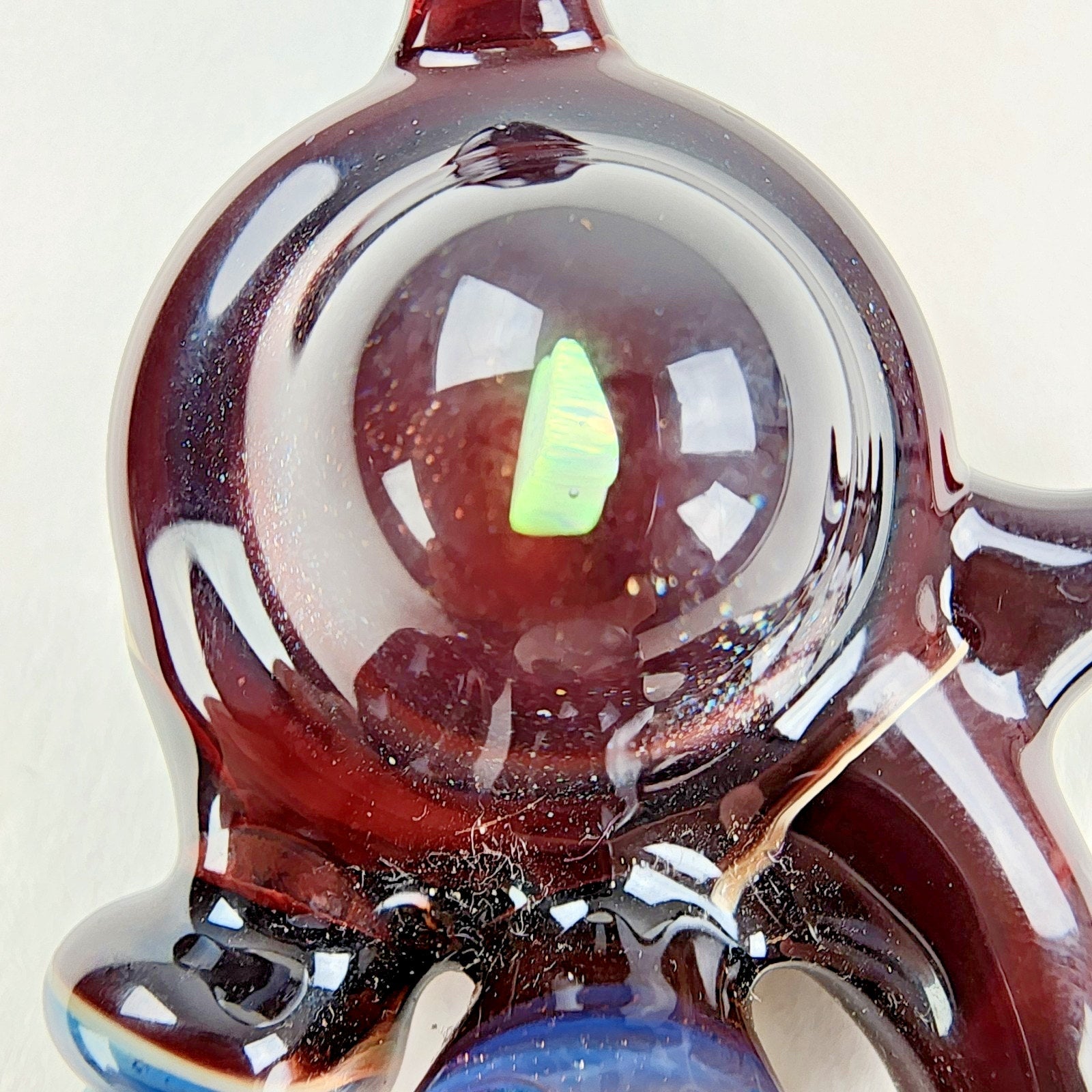 Doshworld Opal Amulet Pendant Boro Heady Glass Signed Dosh