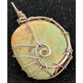 GREEN TURQUOISE Wire Wrap Sterling Silver 925 Pendant