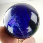 50mm Dichroic Blue Vortex Marble Borosilicate Handmade