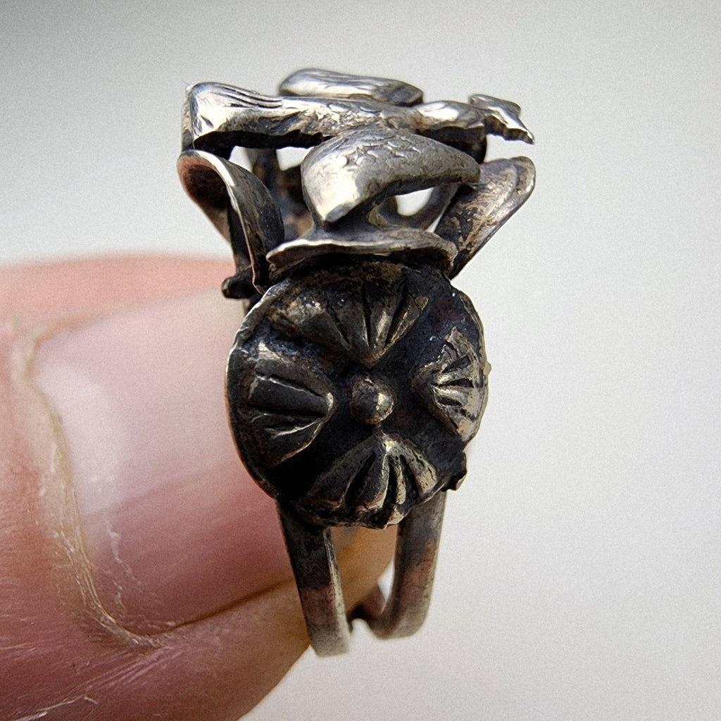 Guardian Angel Ring Size 5 Sterling Silver 925 Vintage