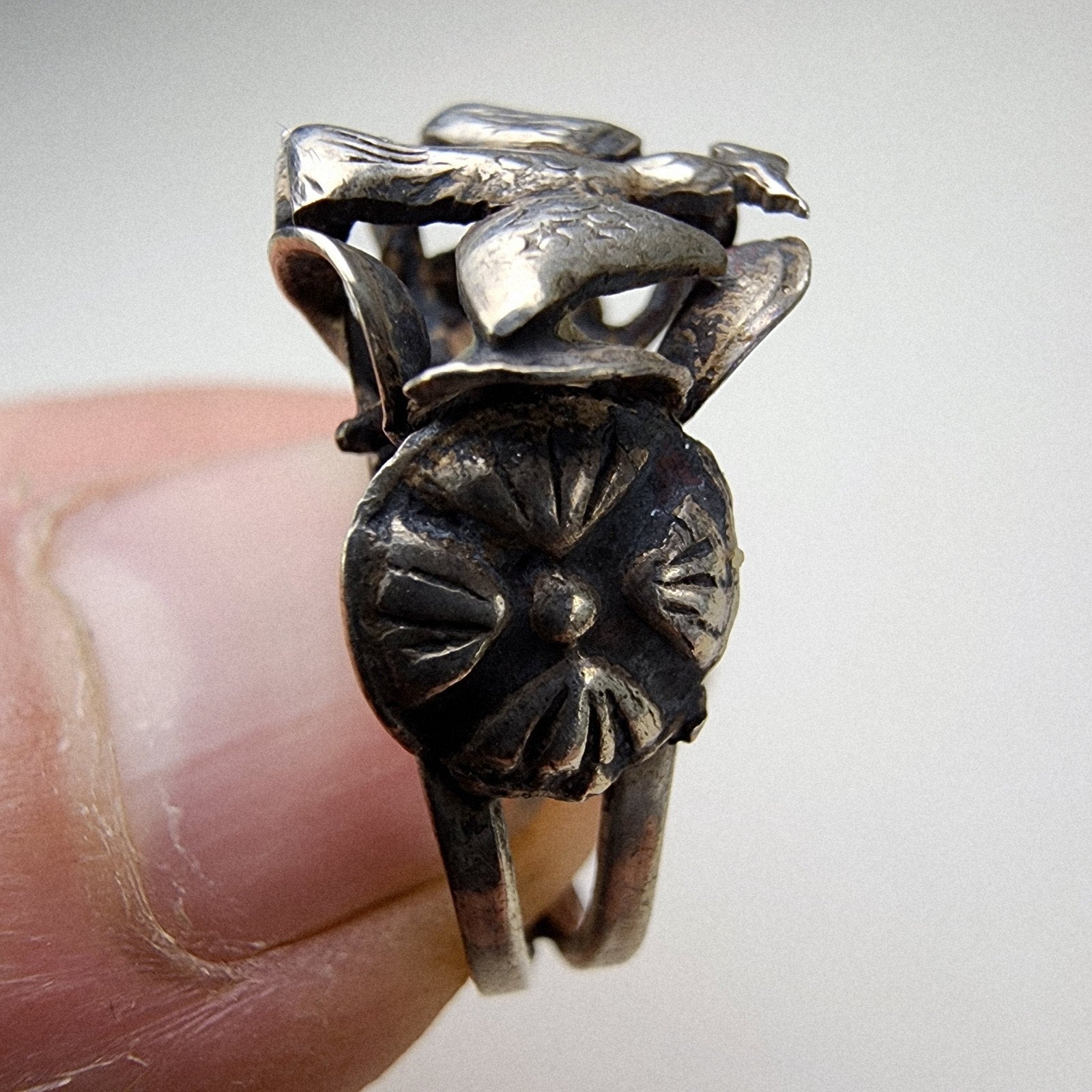 Guardian Angel Ring Size 5 Sterling Silver 925 Vintage