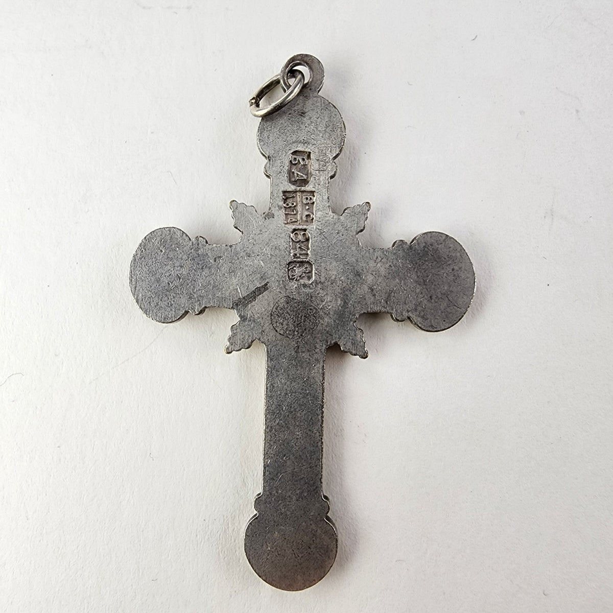 1874 Russian Imperial Cross 84 Sterling Silver 875 Moscow Jesus Corpus Crucifix