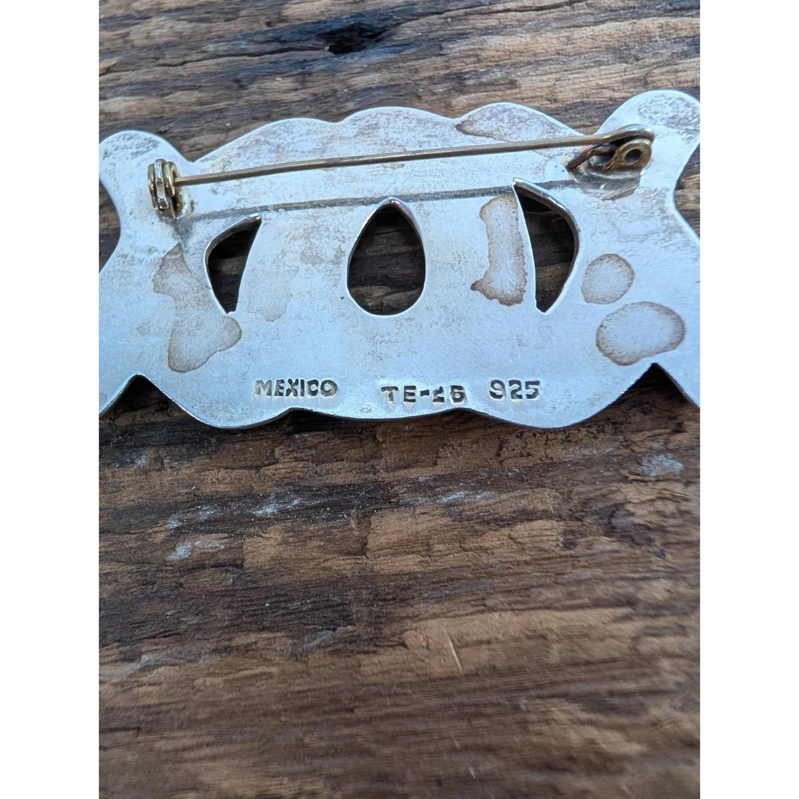 Vintage Taxco Mexico XOX Sterling Silver 925 Brooch Hugs and Kisses Pin 23g