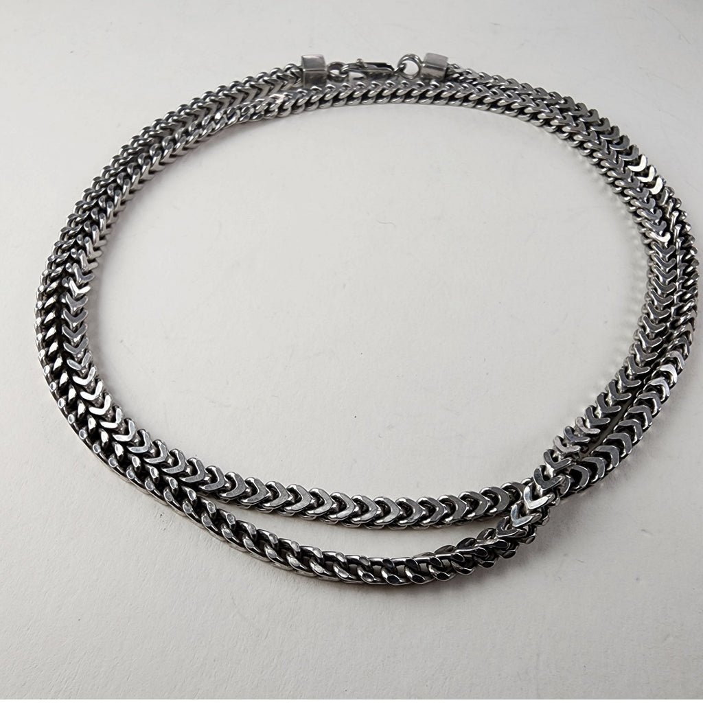 25" Vintage Franco Sterling Silver 5mm Chain Necklace Box Link