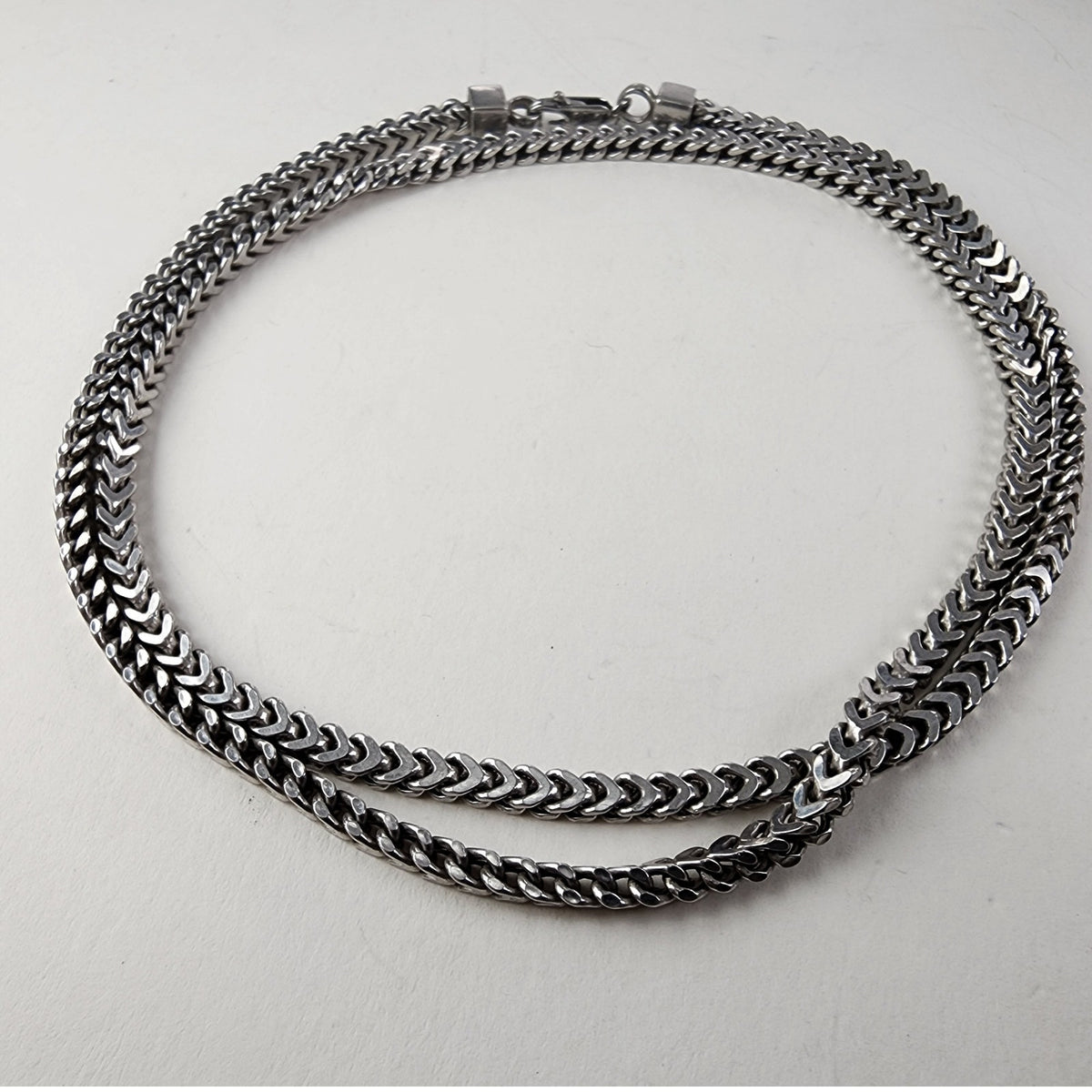 25" Vintage Franco Sterling Silver 5mm Chain Necklace Box Link