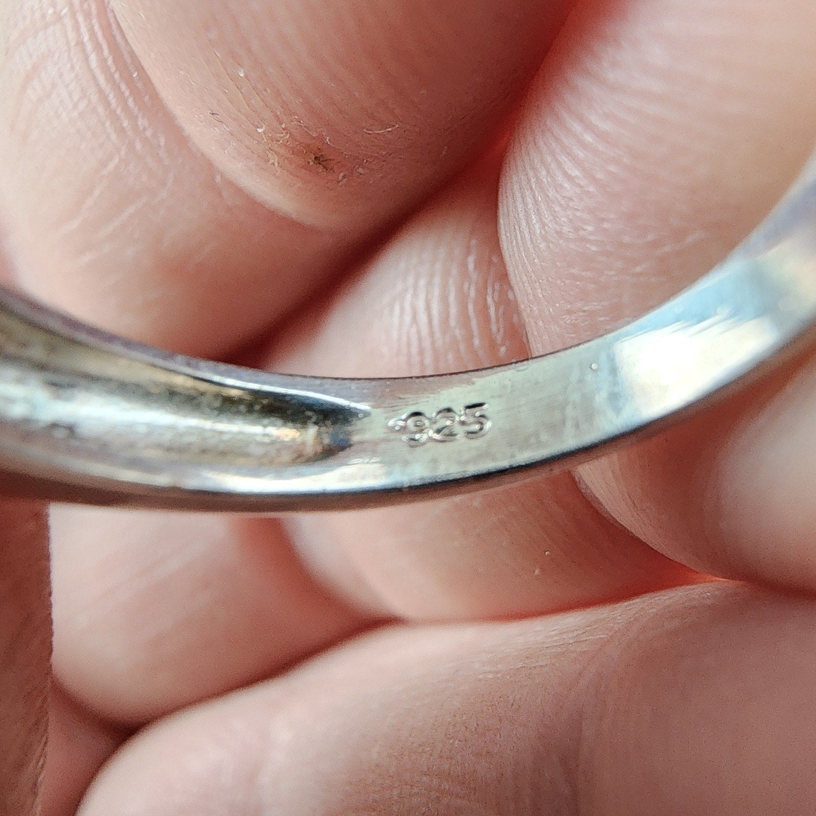 Sterling Silver 925 Four Stone Heart Ring Size 6 Vintage
