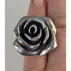 Electroform Flower Rose Sterling Silver 925 Designer Ring Size 7 1/4