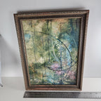 Abstract Jungle Landscape Acrylic Painting on Canvas Unsigned