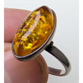 Baltic Amber Sterling Silver 925 Ring Size 5 3/4 Vintage
