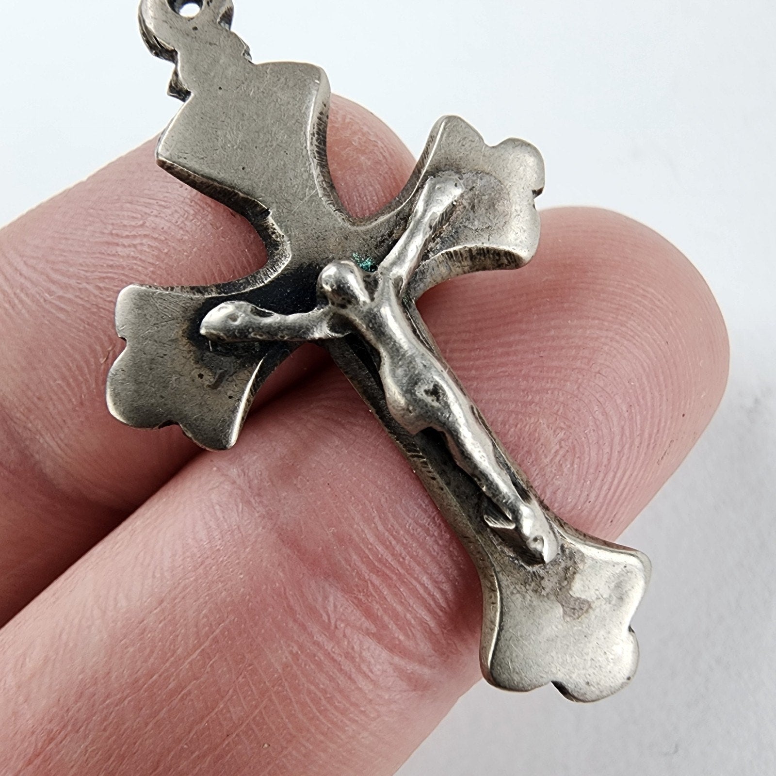 Cross Pendant Sterling Silver 925 Vintage Marked